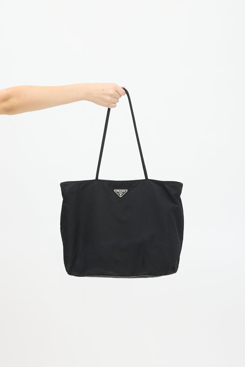 Prada Black Nylon Tote Bag