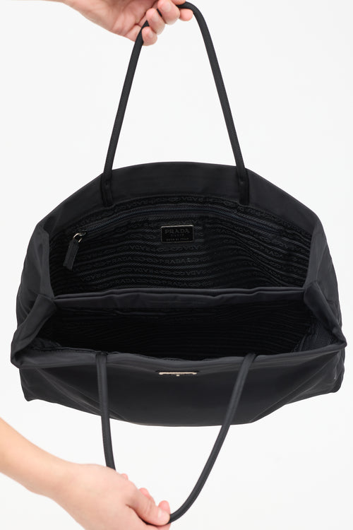 Prada Black Tessuto Nylon City Tote Bag