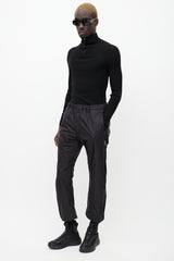 Prada Black Nylon Zip Track Pant