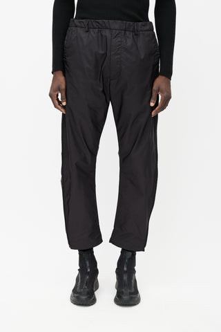 Prada Black Nylon Zip Track Pant