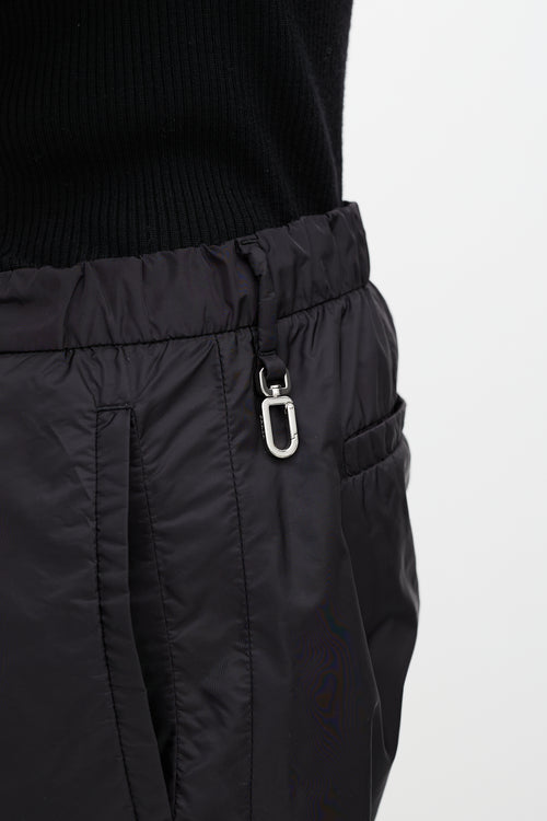 Prada Black Nylon Zip Track Pant