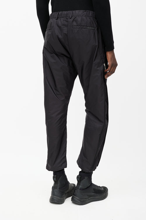 Prada Black Nylon Zip Track Pant