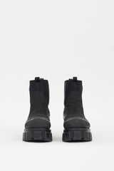 Prada Black Re-Nylon Monolith Chelsea Boot
