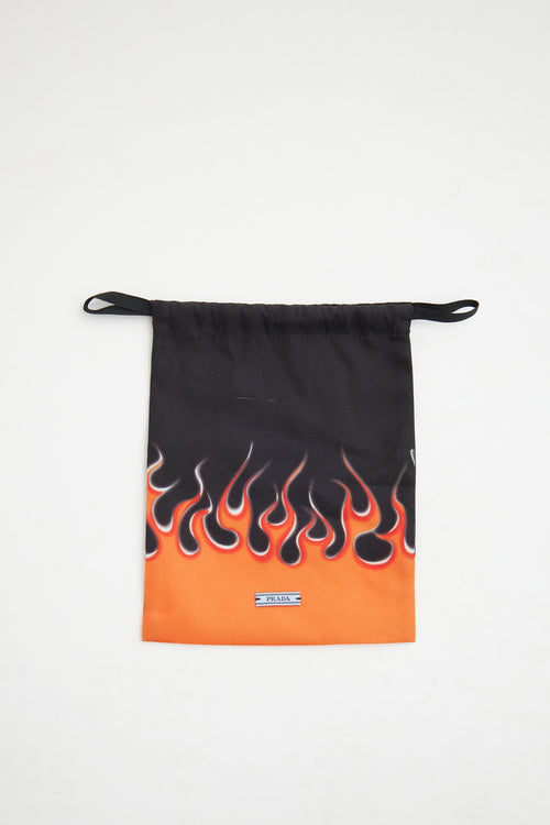 PradaBlack & Orange Flame Dustbag