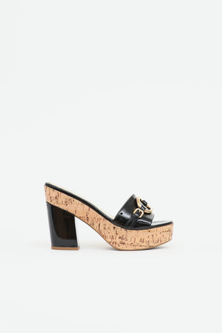Prada Cork Platform Sandal