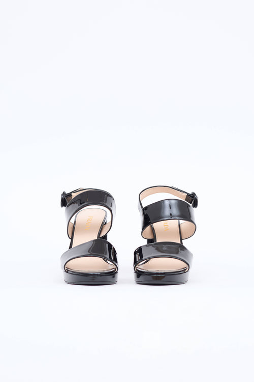 Prada Patent Heel Sandal
