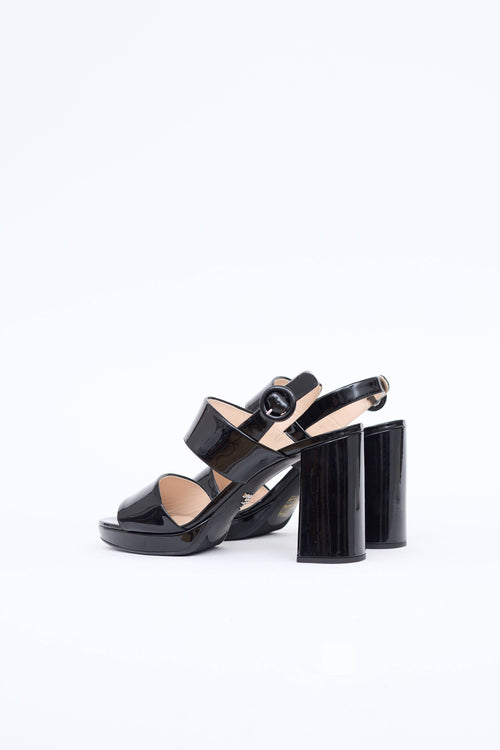 Prada Patent Heel Sandal