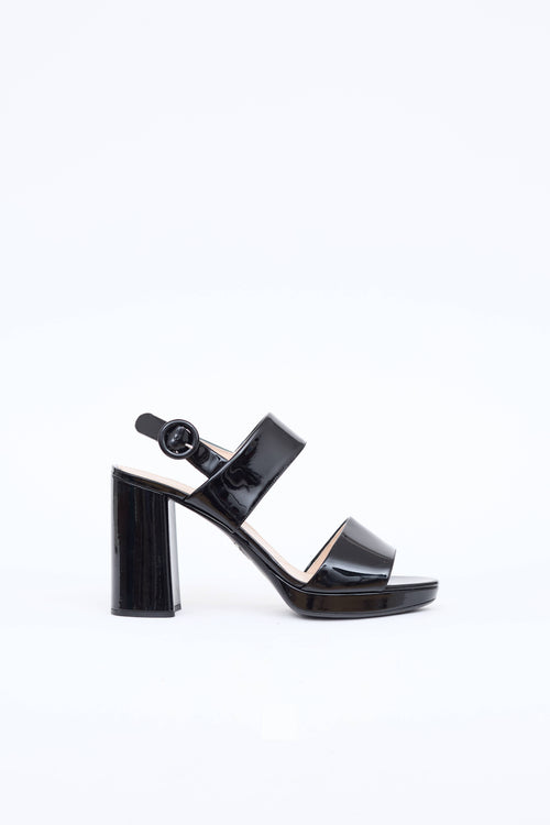 Prada Patent Heel Sandal