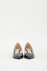 Prada Black Patent Saffiano Leather Pump