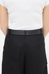 Prada Black Pebbled Leather Belt