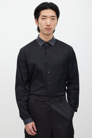 Prada Black Poplin Shirt