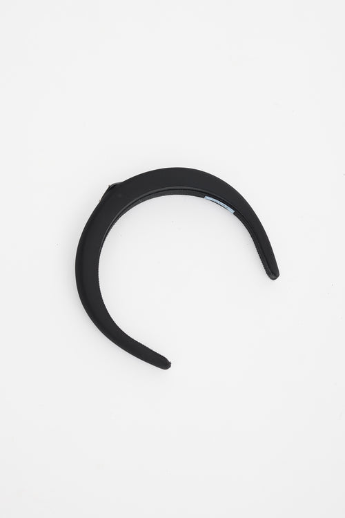 Prada Black Re-Nylon Logo Headband