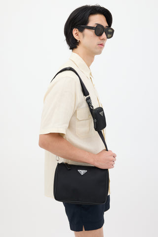 Prada Black Re-Nylon Saffiano Bag