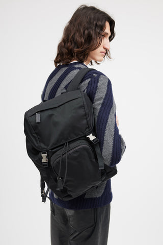 Prada Black Re-Nylon Tessuto Backpack