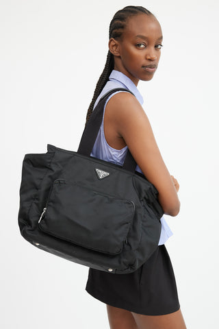 Black ReNylon Baby Bag