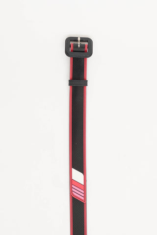 Prada FW 2018 Leather & Rubber Belt