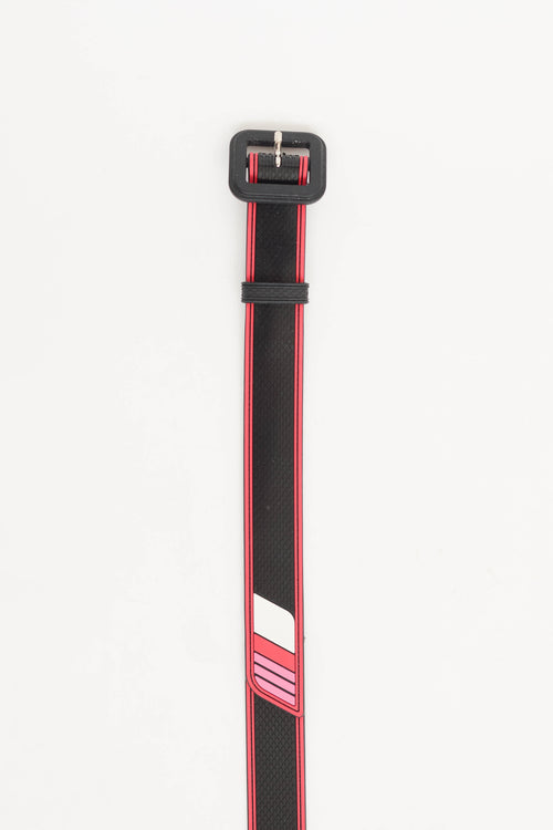Prada FW 2018 Leather & Rubber Belt