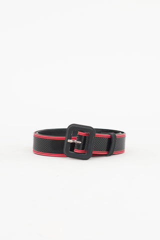 Prada FW 2018 Leather & Rubber Belt