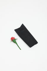 Prada Black & Multicolour Leather Rose Pocket Square