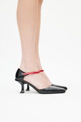 Prada Black & Red Patent Pump