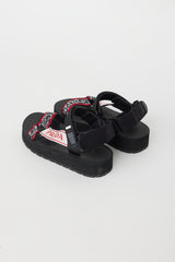 Prada Black & Red Sport Knit Sandal