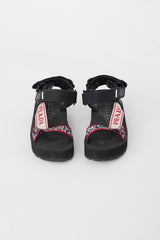 Prada Black & Red Sport Knit Sandal
