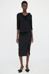 Prada Ruffle Tie Blouse