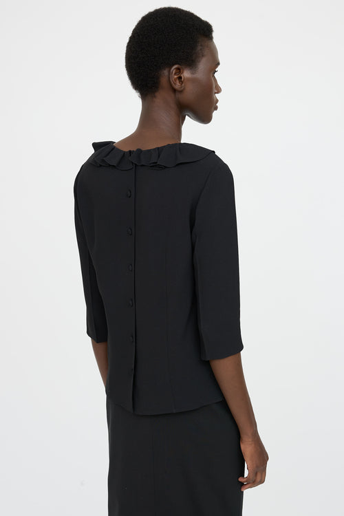 Prada Ruffle Tie Blouse