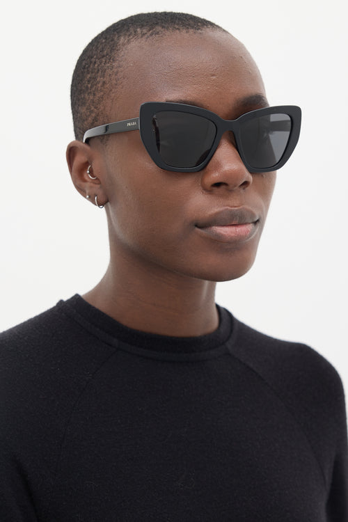 Prada Black SPR08V Tapered Sunglasses