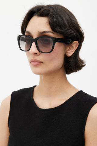 Prada Black SPR09S Rectangular Sunglasses