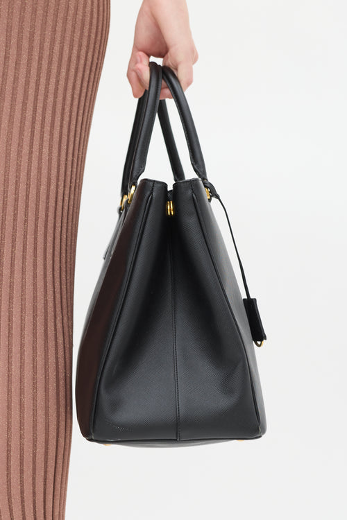 Prada Black Saffiano Leather Galleria Bag