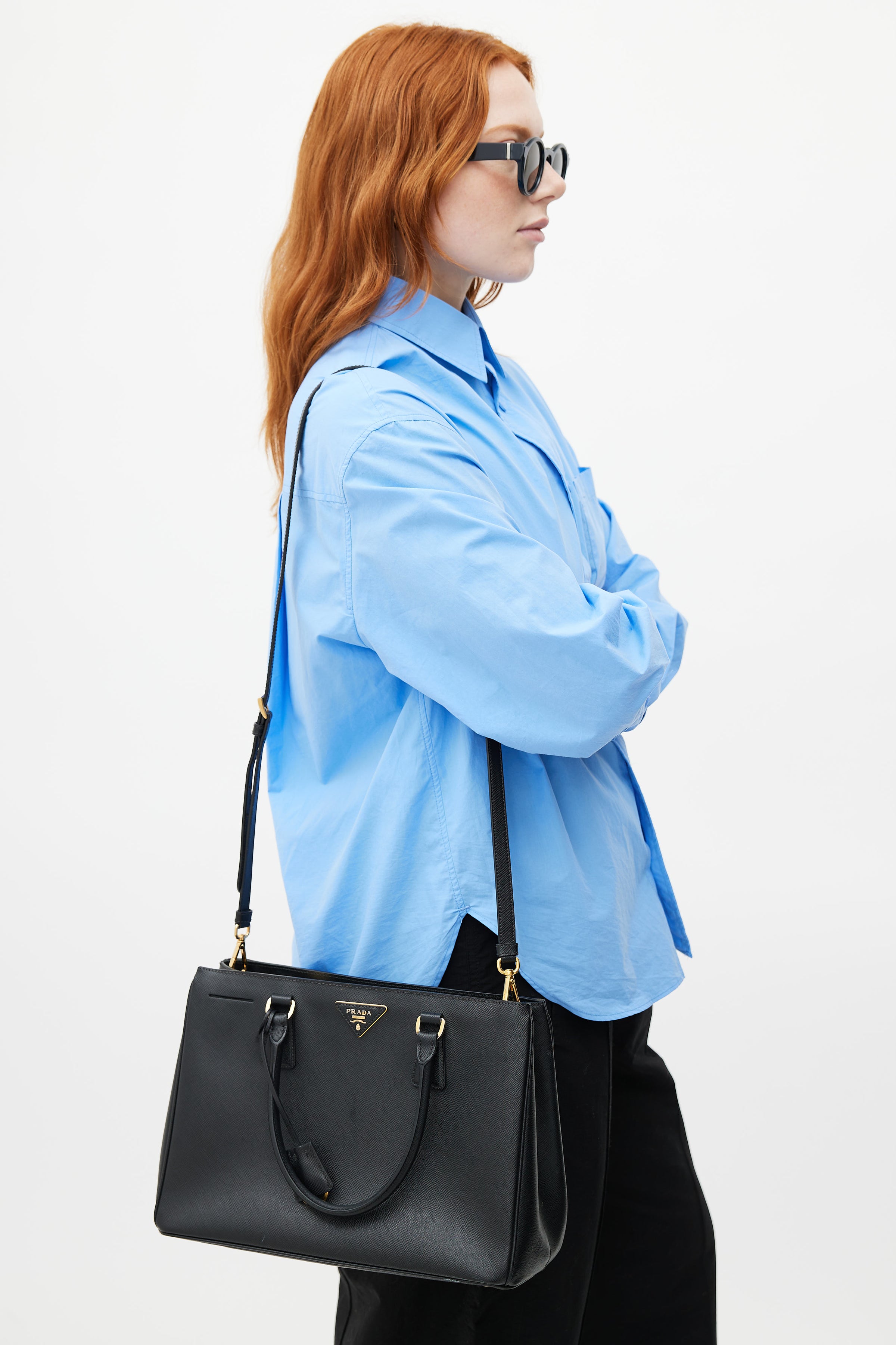 Prada // Grey Galleria Small Saffiano Leather Bag – VSP Consignment