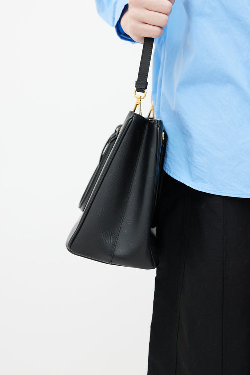 Prada Black Saffiano Leather Galleria Bag