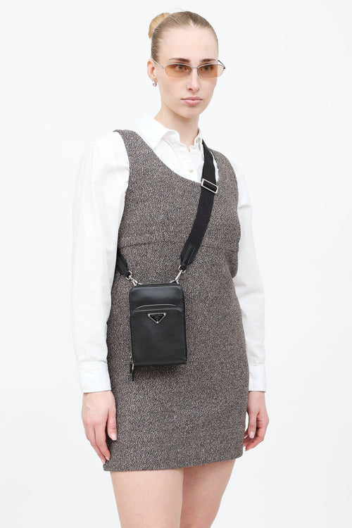 Prada Saffiano Leather Body Pouch