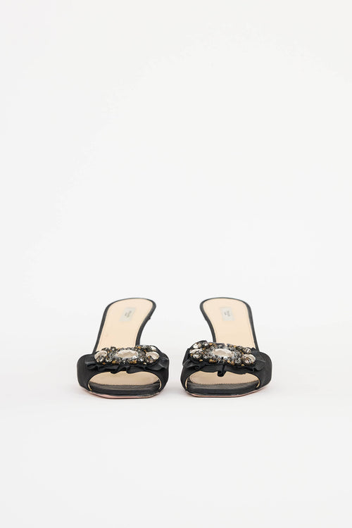 Prada Satin Jewel Sandal