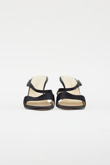 Prada Black Satin Strappy Sandal