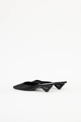 Prada Satin Square Toe Mule