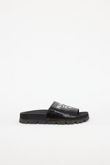 Prada Sequin Logo Lug Slide