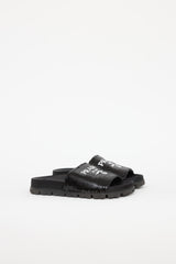 Prada Sequin Logo Lug Slide