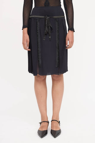 Prada Pleated Bead Skirt