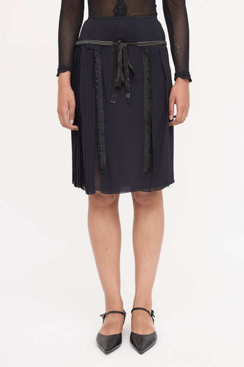 Prada Pleated Bead Skirt