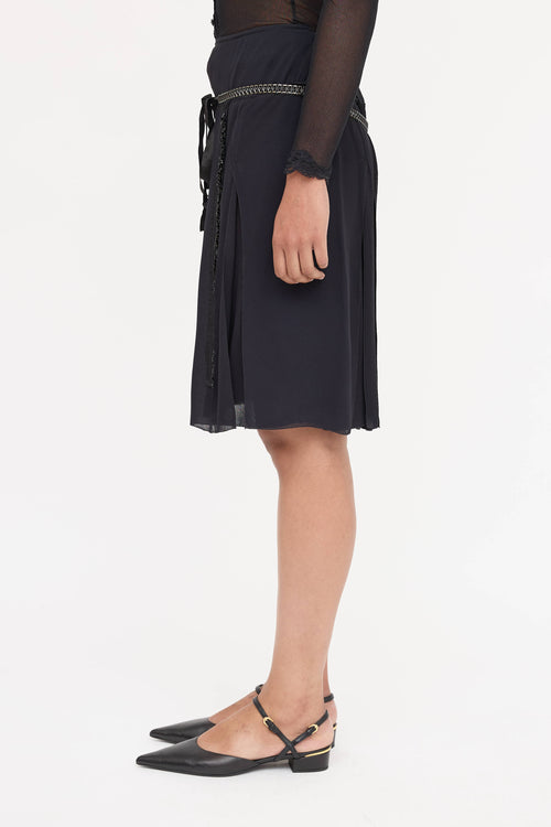 Prada Pleated Bead Skirt