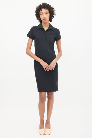 Prada Black Short Sleeve Polo Dress