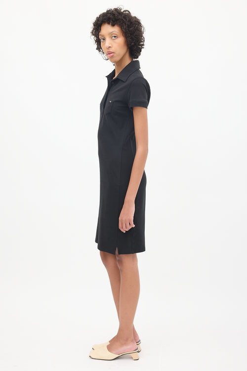 Prada Black Short Sleeve Polo Dress