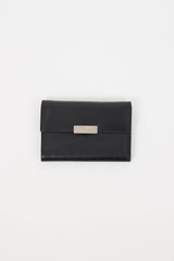 Prada Black Leather Trifold Wallet