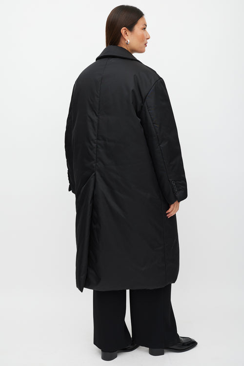 Prada Black & Silver Re-Nylon Padded Coat