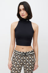 Prada Black & Silver Studded Belt