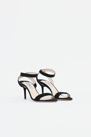 Prada Suede Ankle Strap Sandal