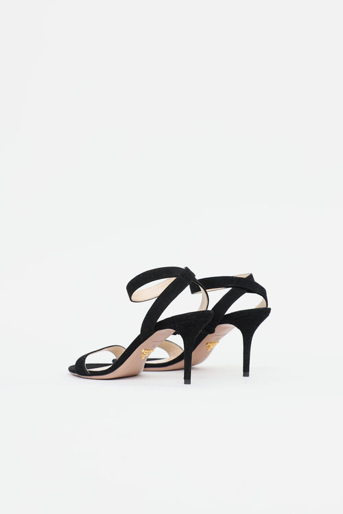 Prada Suede Ankle Strap Sandal