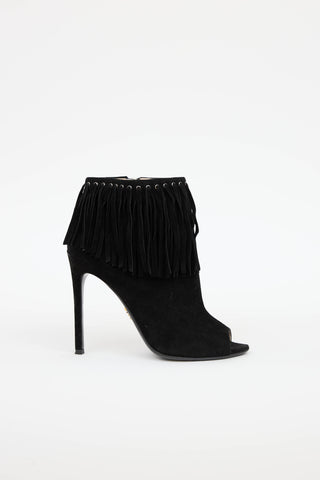 Prada Suede Fringe Bootie